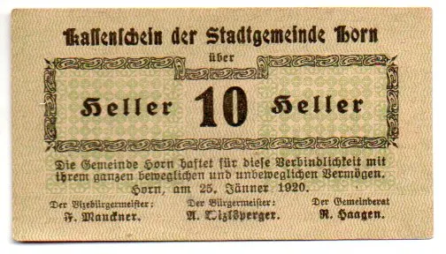 Áustria - Notgeld - 10 Heller - Cédula Estrangeira Imagem