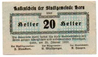 Áustria - Notgeld - 20 Heller - Cédula Estrangeira
