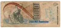 Argentina - 1000 Australes - Cédula Estrangeira - UTG - Foto 2