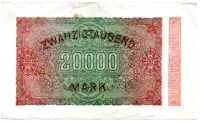 Alemanha - República de Weimar - 20.000 Mark - Cédula Estrangeira - MBC - Foto 2