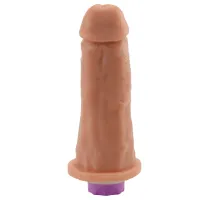 PRÓTESE EM FORMATO DE PÊNIS COM VIBRO 17,0 X 4,5 CM, COR BEGE.                                                         LIBYSEXSHOP - Foto 2