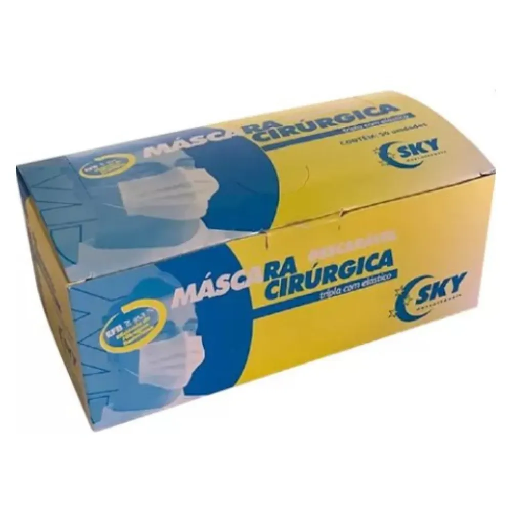 Mascaras Triplas com elastico SKY Imagem