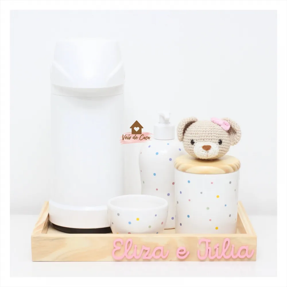 Ursinha - Kit Higiene - 5 peças - Poá Imagem