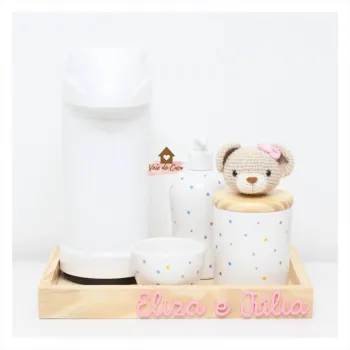 Ursinha - Kit Higiene - 5 peças - Poá