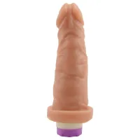 PRÓTESE EM FORMATO DE PÊNIS COM VIBRO 15,4 X 4,0 CM, COR BEGE.                                                             LIBYSEXSHOP - Foto 4