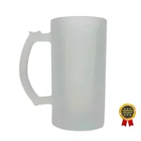 2 CANECAS  DE VIDRO JATEADO CHOPP 475 ML PARA SUBLIMAÇÃO  - Foto 2