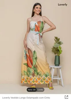 Vestido Longo estampado