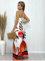 Vestido longo estampa coqueiro - Foto 2