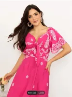 Vestido longo com manga curta - Foto 3