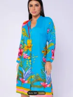 Chemise estampada de manga longa - Foto 3
