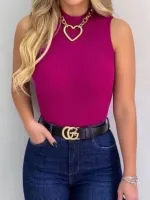 Blusa tricot garrafinha bloguerinha gola alta  - Foto 4
