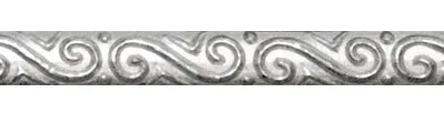 Moldura Meia-Cana Estampada ALPACA 5 mm x 2,5 mm - MMCE1962A
