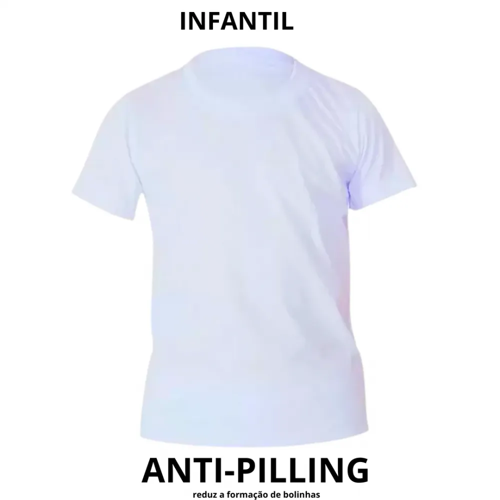 CAMISETA BRANCA ESPECIAL  INFANTIL TRADICIONAL PARA SUBLIMAÇÃO 