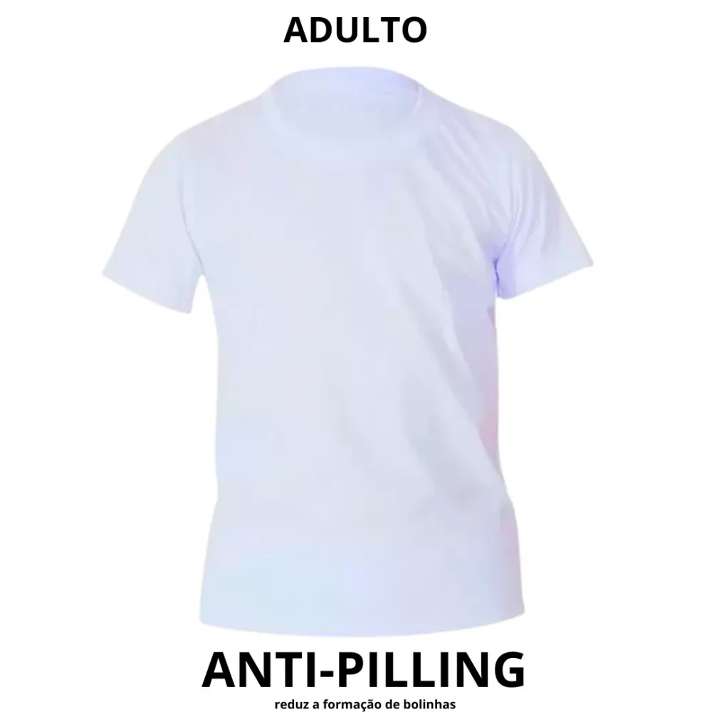  CAMISETA BRANCA ESPECIAL ADULTO TRADICIONAL PARA SUBLIMAÇÃO