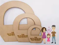 G1.255  Gabarito de Moldes em MDF Trio Moldura Cesta