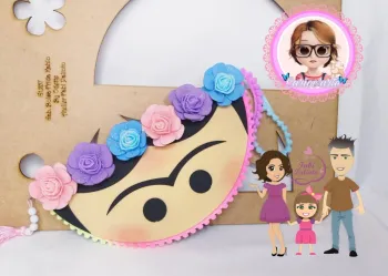 G1.257  Gabarito de Moldes em MDF Bolsa Frida Kahlo By Odette