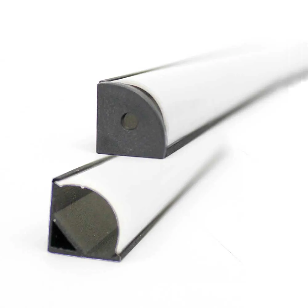 Perfil de LED Canto Soprepor Alumínio Branca