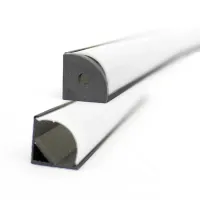 Perfil de LED Canto Soprepor Alumínio Branca