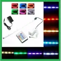 Fita Led Colorida RGB 12v com Fonte e Controle Rolo 5 metros 5050