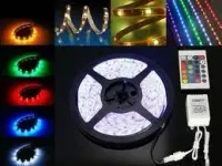 Fita Led Colorida RGB 12v com Fonte e Controle Rolo 5 metros 3528 - Foto 2