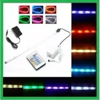 Fita Led Colorida RGB 12v com Fonte e Controle Rolo 5 metros 3528