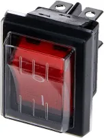 CHAVE RS-201-1C-R 2POS. ILUM  C/ CAPA SILICONE - VERM 220V