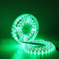 Fita LED 5050 VERDE 12v rolo 5 metros 12v (sem silicone)