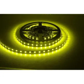 Fita LED 5050 AMARELO 12v rolo 5 metros 12v (sem silicone)
