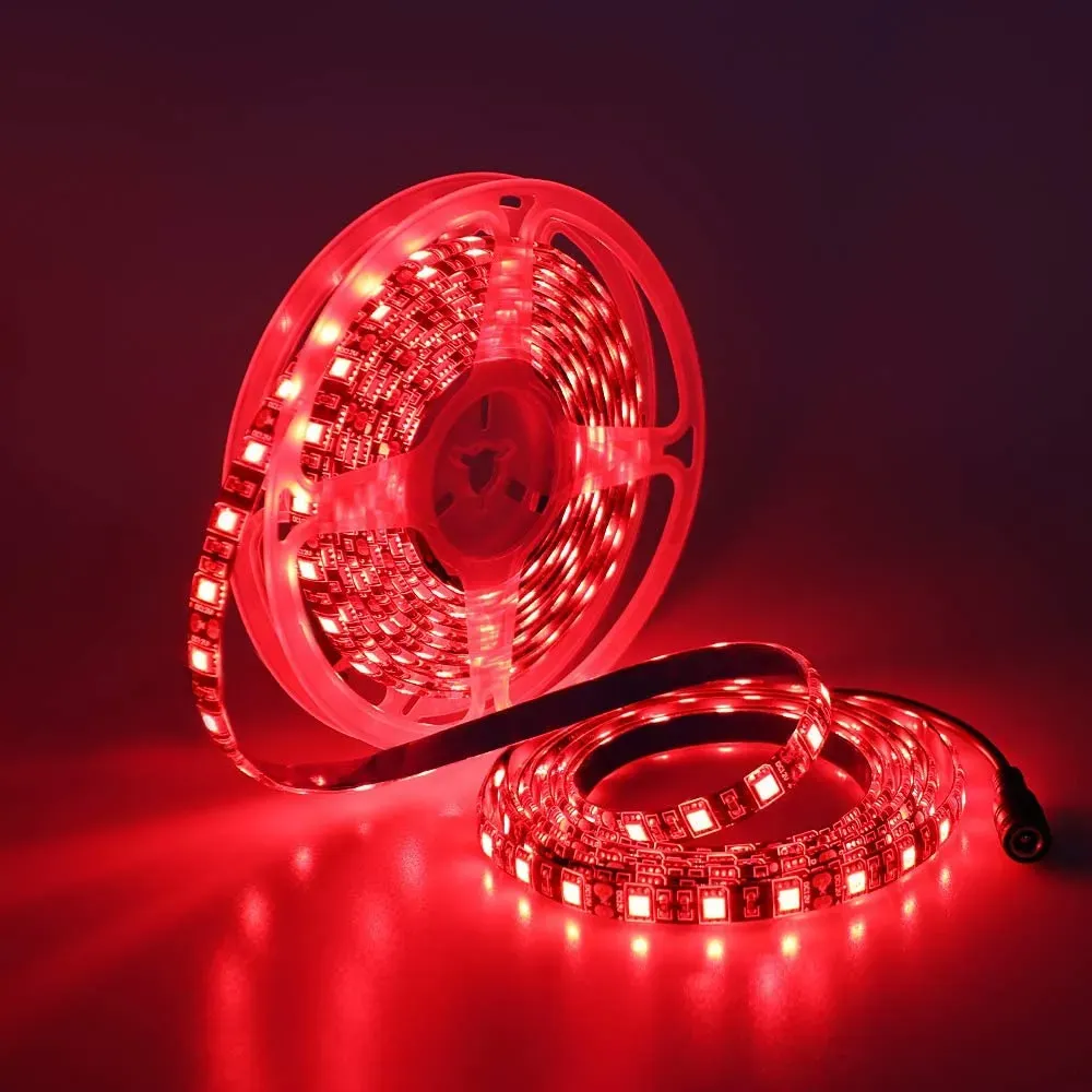Fita LED 3528 VERMELHO 12v rolo 5 metros 12v (sem silicone) Imagem
