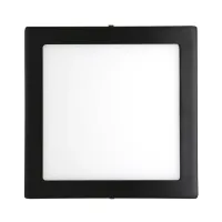 Luminaria Painel Led Embutir quadrado 24w preto
