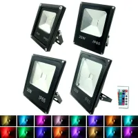 Refletor de Led smd 10w Bivolt rgb colorido - Foto 3