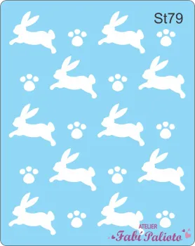ST79 Stencil   Coelho com patinha