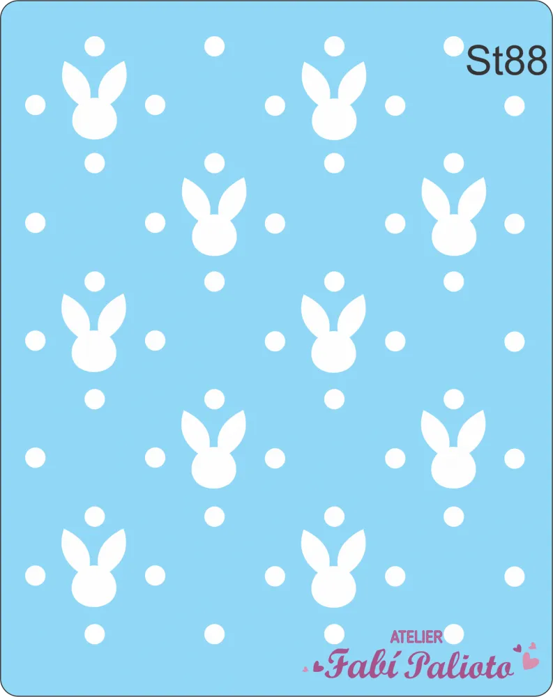 ST88 Stencil  Cabeças de Coelho