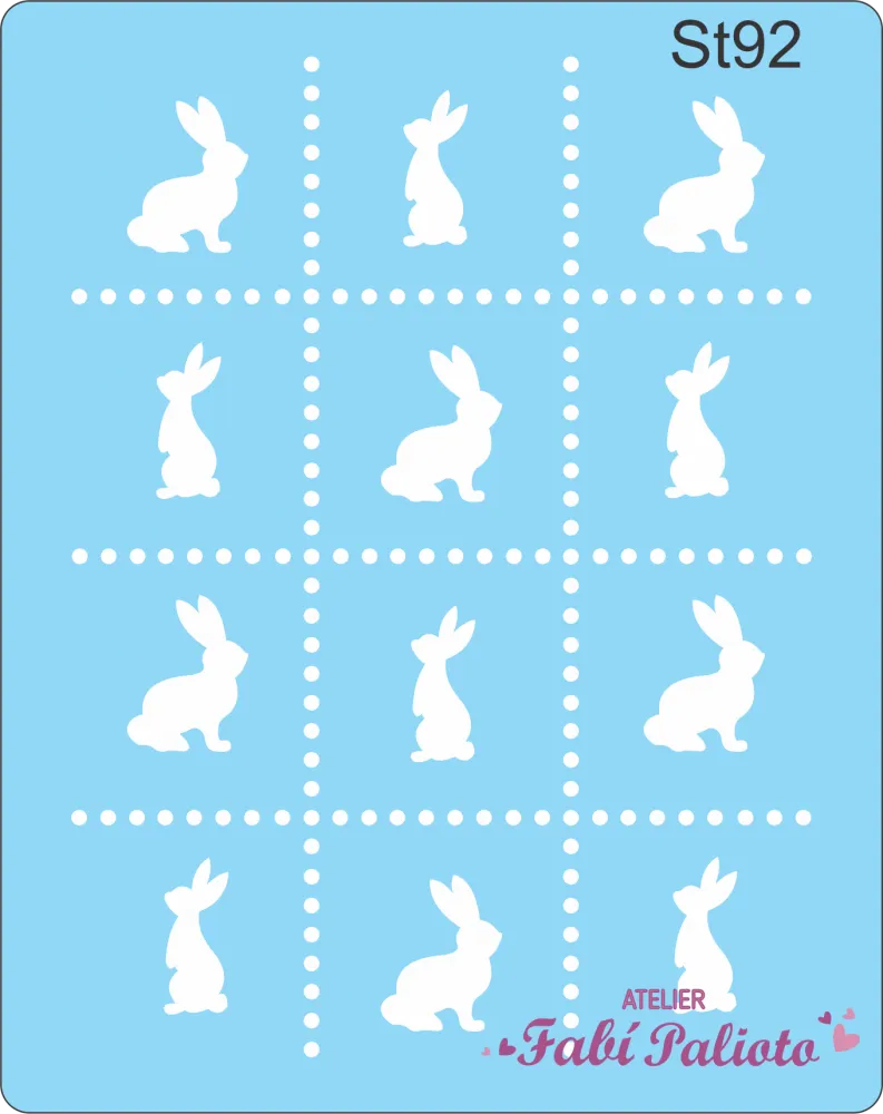 ST92 Stencil  Coelhos Imagem