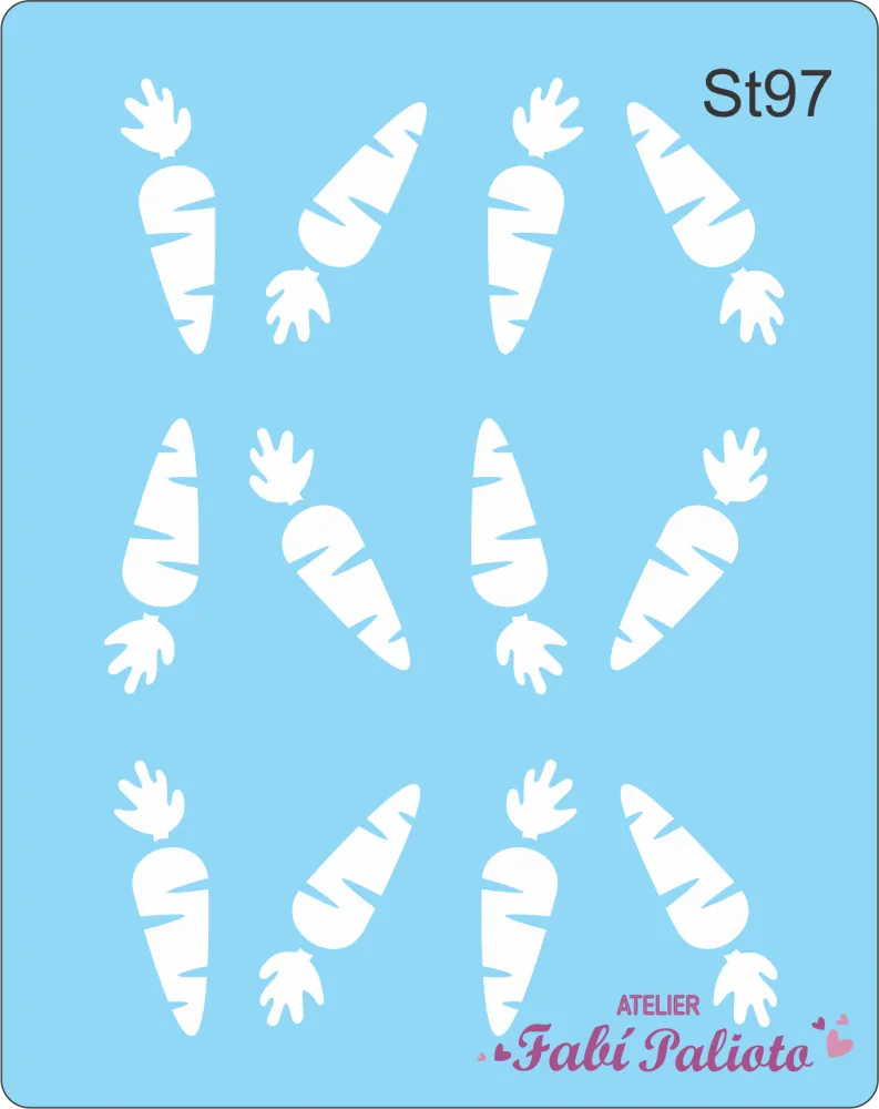 ST97 Stencil  Mini cenouras Imagem