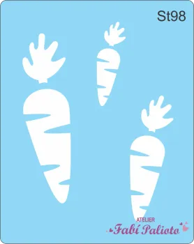 ST98 Stencil  Trio cenouras