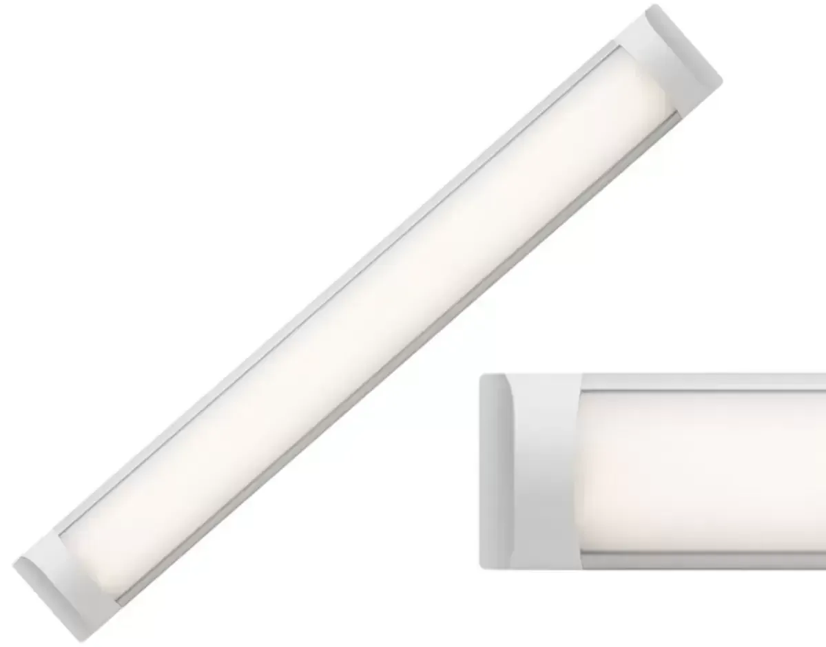 Luminária Tubular Sobrepor Led Slim 18w Branco Frio 60cm Imagem