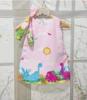 Vestido Trapézio Dinossauros Cute Mod.2 PrintIX