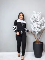 Conjunto Moletom Feminino Calça e Blusa Malha - Foto 3