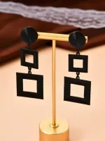 Brincos pendentes Quadrado - Foto 2