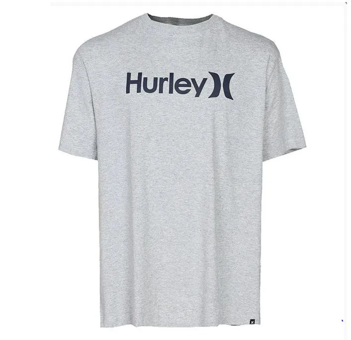 Camiseta Hurley One & Only Solid Masculina – Cinza Claro Mesclado