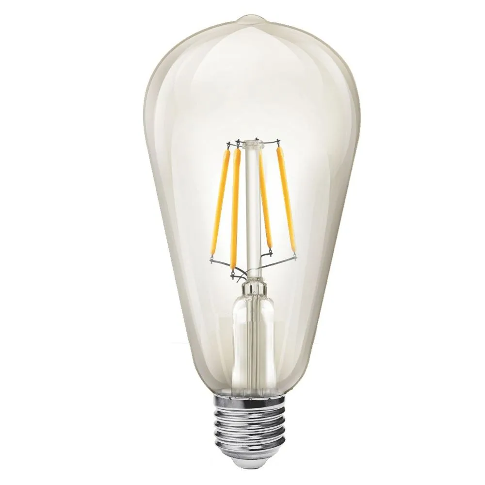 Lampada Filamento Led Retro Thomas Edson Vintage Antique 6W ST64 2200K Bivolt Imagem