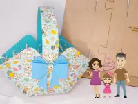 G1.259  Gabarito de Moldes em MDF Cesta de Páscoa Média - Foto 2