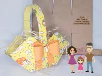 G1.260 Gabarito de Moldes em MDF Cesta de Páscoa Pequena - Foto 2