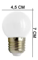 Lampada led Bulbo Bolinha de 1w A45 vermelho - Foto 9