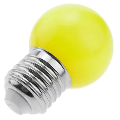 Lampada led Bulbo Bolinha de 1w A45 amarelo Imagem