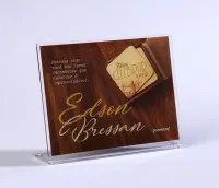 Troféu de Acrilico Personalizado com  Dobra 15x21