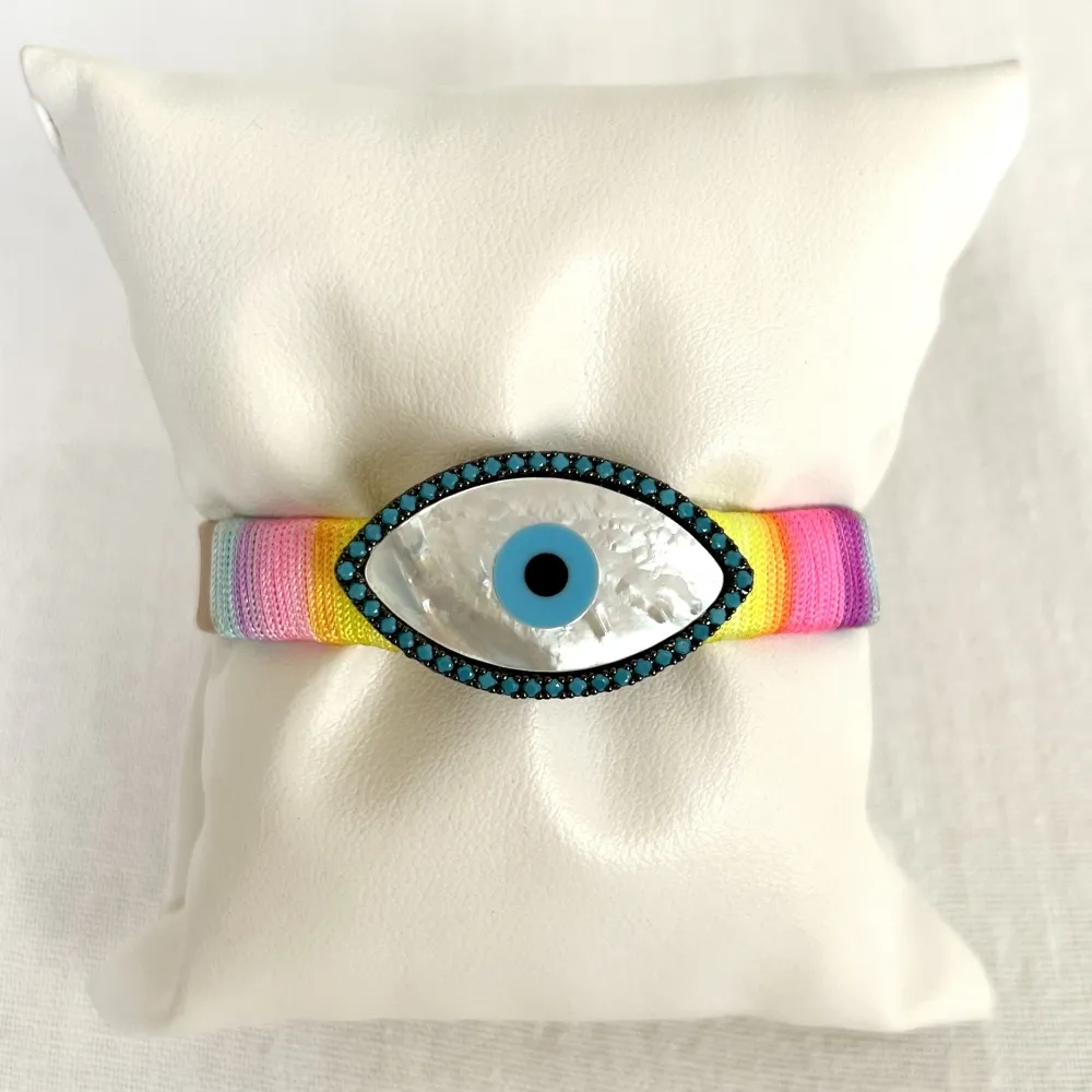 Pulseira Couro Olho Grego Colors