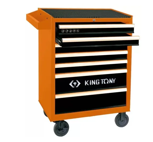 Carrinho de Ferramentas com 7 gavetas 87434-7B-OK  Laranja e Preto  King Tony