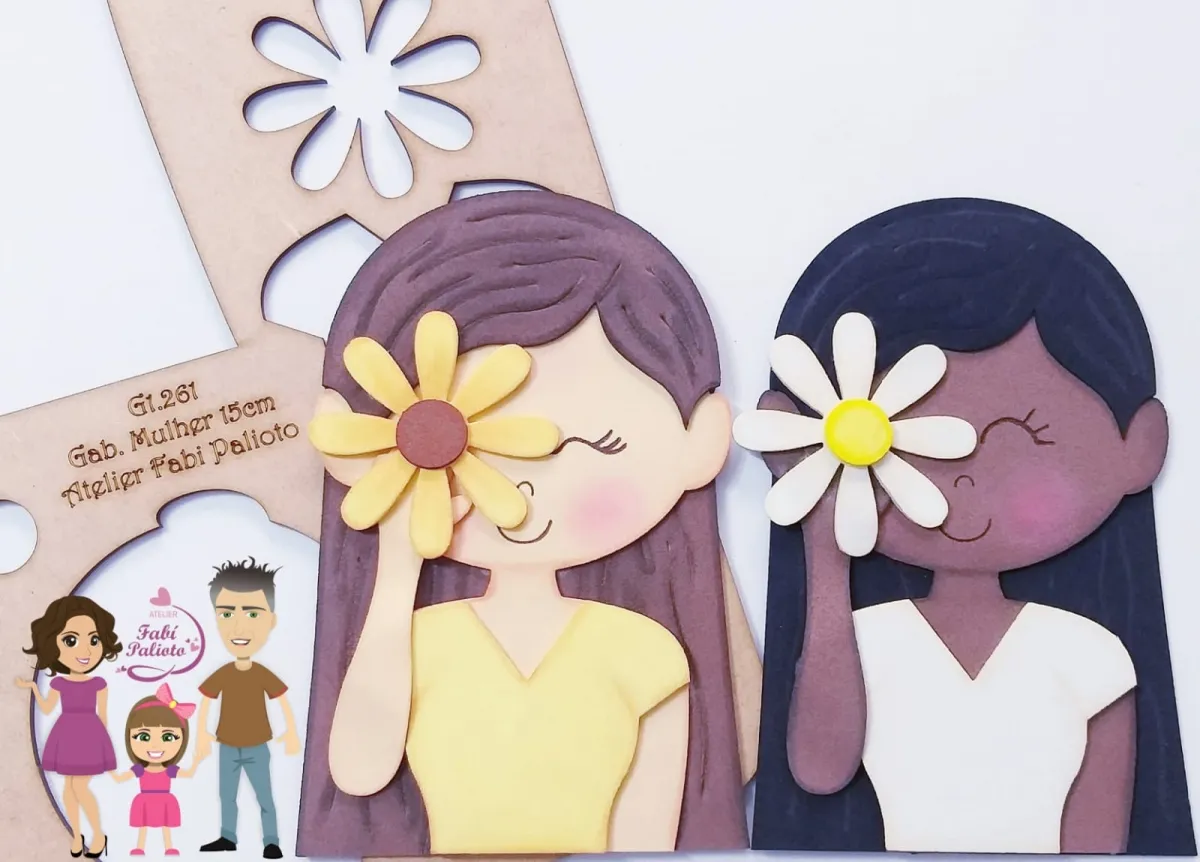 G1.261 Gabarito de Moldes em MDF Mulher 15cm